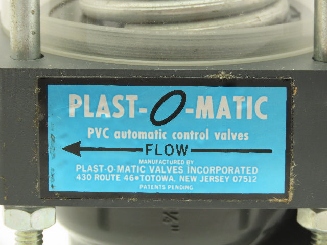 Plast-o-matic DS125LV-NO-PV PVC Valve Pneumatic Air Controlled 1 1/4" NPT Sch 80