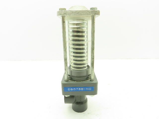 Plast-o-matic DS075B-NC PVC Valve Pneumatic Controlled 3/4" NPT Sch 80 NC