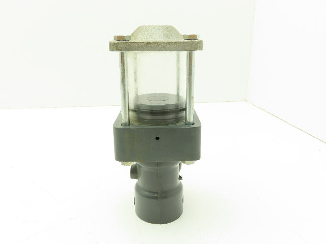Plast-o-matic DA100V PVC Valve Pneumatic Shutoff 1" NPT Sch 80 Double Action