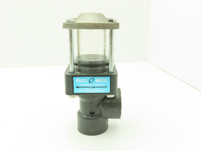 Plast-o-matic DA100V PVC Valve Pneumatic Shutoff 1" NPT Sch 80 Double Action