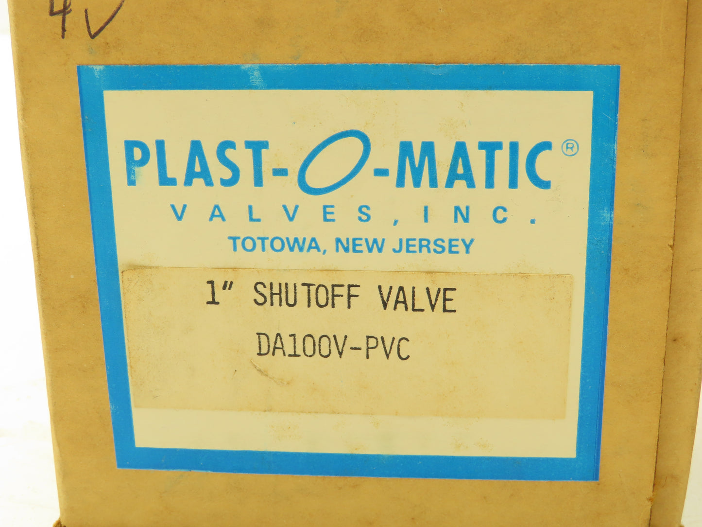 Plast-o-matic DA100V-PVC 1" Shutoff Valve Pneumatic Controlled Automatic Valve