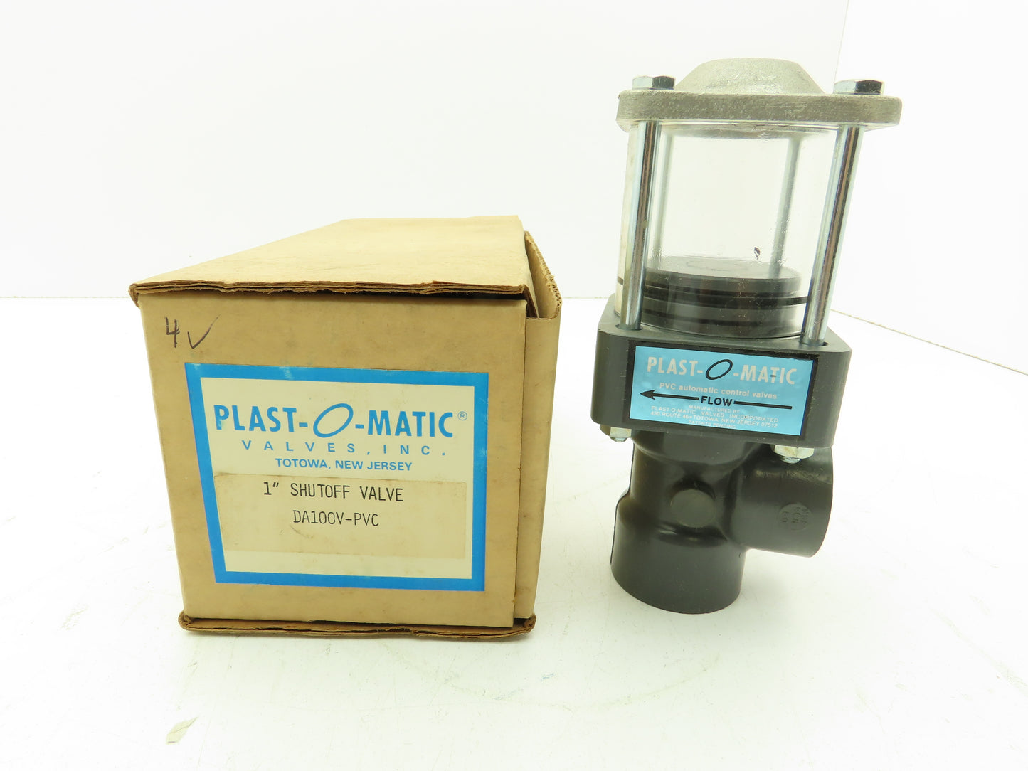 Plast-o-matic DA100V-PVC 1" Shutoff Valve Pneumatic Controlled Automatic Valve