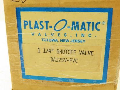 Plast-o-matic DA125V-PVC 1 1/4" Shutoff Valve Pneumatic Controlled Automatic