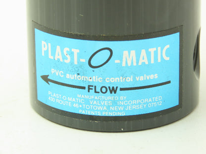 Plast-o-matic EUC2V8G20 PVC Automatic Control Valve Pneumatic 1/8" 120V Coil