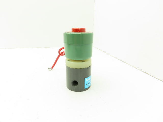 Plast-o-matic EUC2V8G20 PVC Automatic Control Valve Pneumatic 1/8" 120V Coil