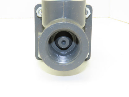 Plast-o-matic DS100B-NC 1" PVC Shutoff Valve NC Pneumatic Air Automatic Sch 80