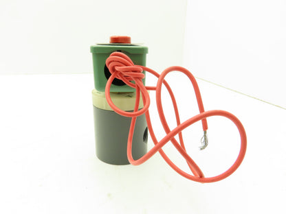 Plast-o-matic EUC3B8G9 Solenoid Valve PVC 3/8" NPT 10 PSI 120V Coil