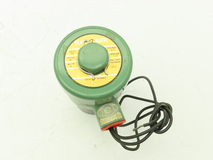 Plast-o-matic EUC2B4E20 Solenoid Valve PVC 3/8" NPT 120 PSI 120V Coil 20 Watts