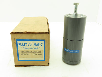 Plast-O-Matic PRO50V-PV Pressure Regulator 1/2" NPT Sch 80 PVC Pressure Reducer