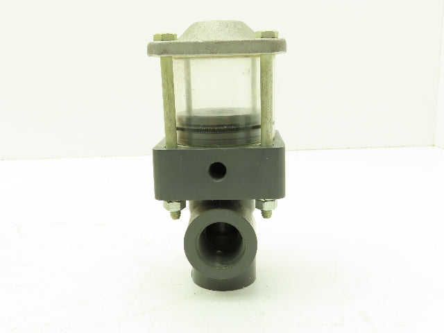 Plast-o-matic D075B 3/4" Shutoff Valve Double Action Pneumatic Controlled