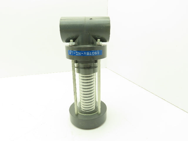 Plast-o-matic ES075V-NC-LS 3/4" Shutoff Valve Spring Return NC Pneumatic Powered