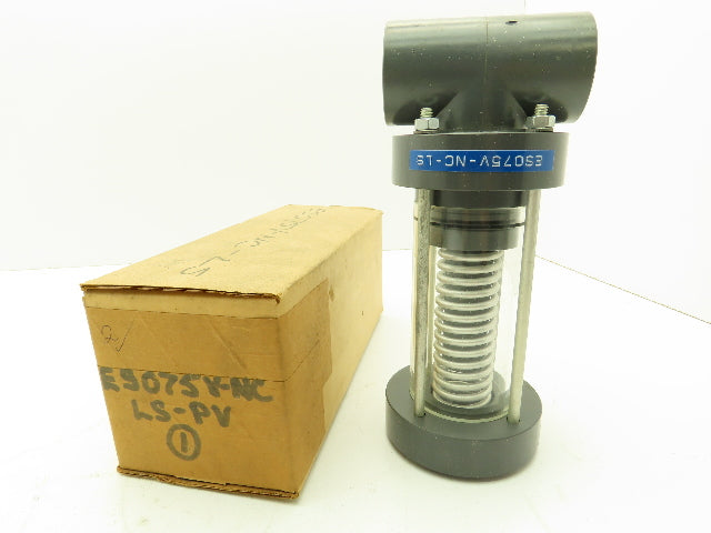 Plast-o-matic ES075V-NC-LS 3/4" Shutoff Valve Spring Return NC Pneumatic Powered