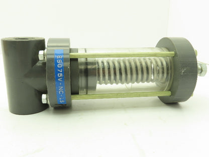 Plast-o-matic ES075V-NC-LS 3/4" Shutoff Valve Spring Return NC Pneumatic Powered