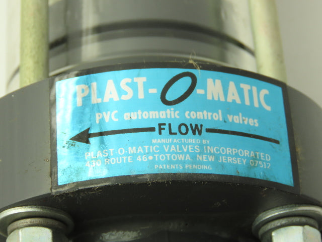 Plast-o-matic ES075V-NC-LS 3/4" Shutoff Valve Spring Return NC Pneumatic Powered