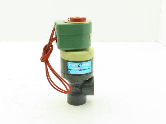 Plast-o-matic DAS5V16G20 Solenoid Valve 3/4" NPT Vented PVC Control Valve