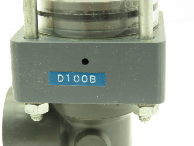 Plast-o-matic D100B 1" Shutoff Valve Pneumatic Air Powered Control PVC Sch 80