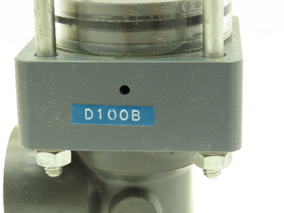 Plast-o-matic D100B 1" Shutoff Valve Pneumatic Air Powered Control PVC Sch 80