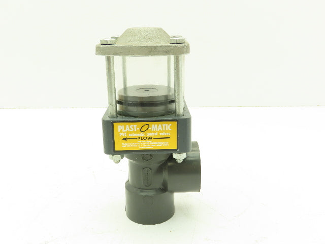 Plast-o-matic D100B 1" Shutoff Valve Pneumatic Air Powered Control PVC Sch 80