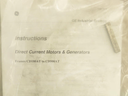 GE Kinematic 5Hp DC Motor 500V 8.35A 850/1700 RPM Tachometer 50VDC
