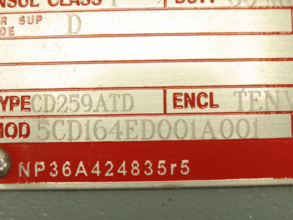 GE Kinematic 5Hp DC Motor 500V 8.35A 850/1700 RPM Tachometer 50VDC