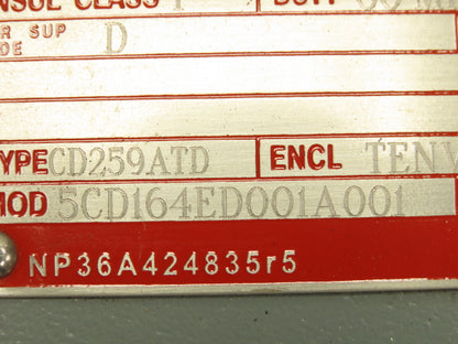 GE Kinematic 5Hp DC Motor 500V 8.35A 850/1700 RPM Tachometer 50VDC