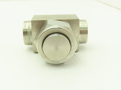 Fujikin FUFT-115C-70 Stainless Inline Filter 70 Micron Rc 3/8 Fine Series Pure