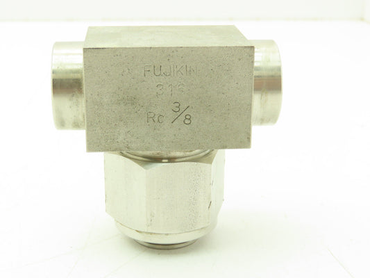 Fujikin FUFT-115C-70 Stainless Inline Filter 70 Micron Rc 3/8 Fine Series Pure