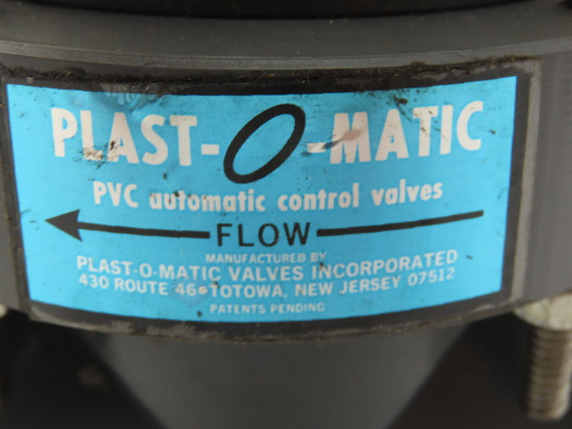 Plast-o-matic ES125LV-NO 1 1/4" Shutoff Valve Spring Return NO Pneumatic Powered
