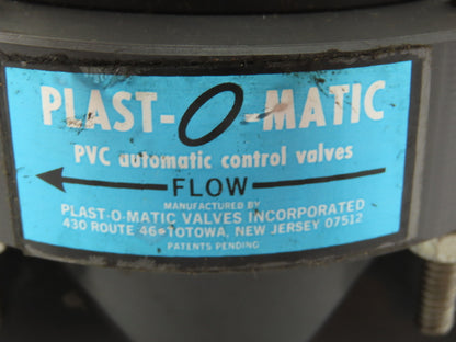 Plast-o-matic ES125LV-NO 1 1/4" Shutoff Valve Spring Return NO Pneumatic Powered
