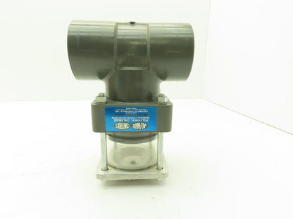 Valvmatic EE125V 1 1/4" Shutoff Valve Double Action Pneumatic Powered PVC