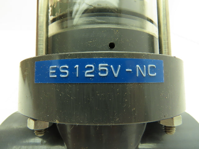 Plast-o-matic ES125V-NC 1 1/4" Shutoff Valve Spring Return NC Pneumatic Powered
