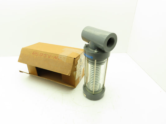 Plast-o-matic ES125V-NC 1 1/4" Shutoff Valve Spring Return NC Pneumatic Powered