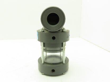 Plast-o-matic EA100V 1" Shutoff Valve Double Action Pneumatic Powered