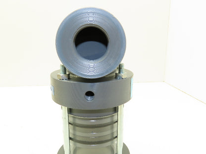 Plast-o-matic ETA100V-PV 1" Shutoff Valve Double O-ring Seal Pneumatic Powered