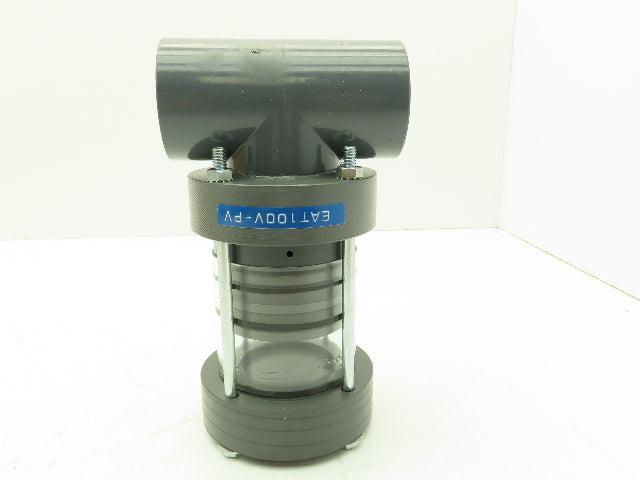 Plast-o-matic ETA100V-PV 1" Shutoff Valve Double O-ring Seal Pneumatic Powered