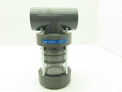 Plast-o-matic ETA100V-PV 1" Shutoff Valve Double O-ring Seal Pneumatic Powered