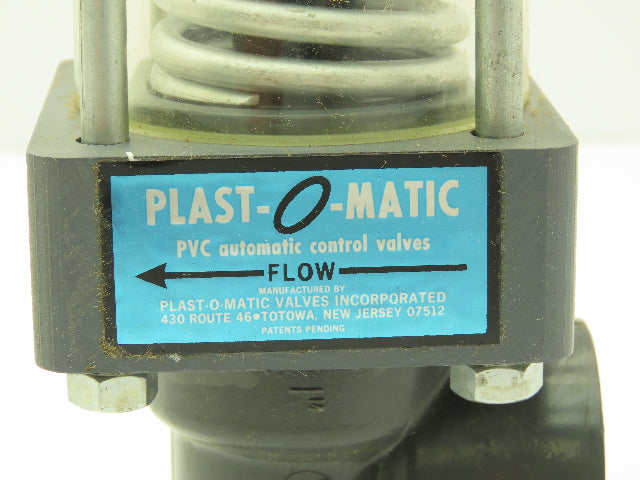 Plast-o-matic DS100V-NO 1" Shutoff Valve Spring Return NO Pneumatic Powered