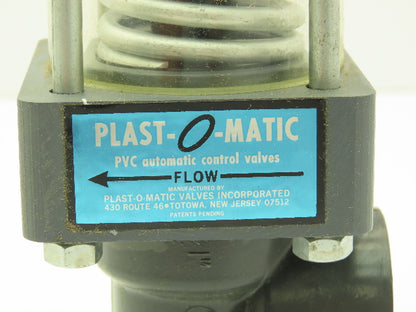 Plast-o-matic DS100V-NO 1" Shutoff Valve Spring Return NO Pneumatic Powered
