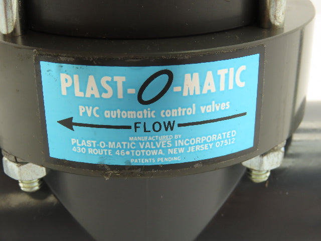 Plast-o-matic ELT150B-LS-PV 1 1/2" Shutoff Valve Double Action Pneumatic Powered