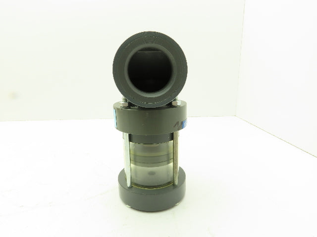 Plast-o-matic ELT150B-LS-PV 1 1/2" Shutoff Valve Double Action Pneumatic Powered