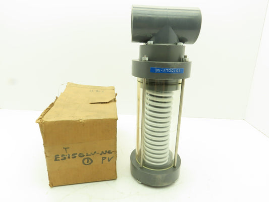 Plast-o-matic ES150LV-NC 1-1/2" NPT Pneumatic Shutoff Valve Spring Return NC