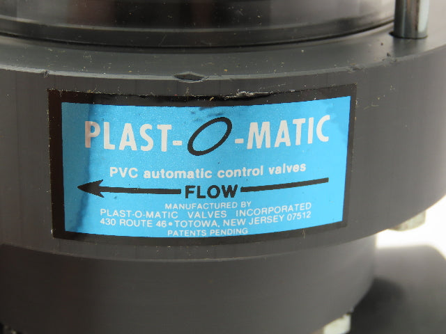 Plast-o-matic EAT150V 1 1/4" Shutoff Valve Double Action Seal Pneumatic PVC