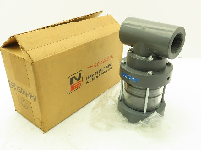 Plast-o-matic EAT150V 1 1/4" Shutoff Valve Double Action Seal Pneumatic PVC