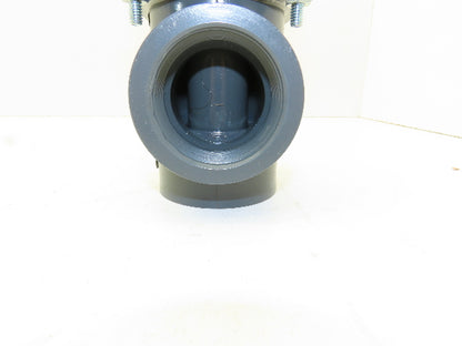 Plast-o-matic DA-200V-PV 2" Shutoff Valve PVC Double Action Pneumatic 2" NPT