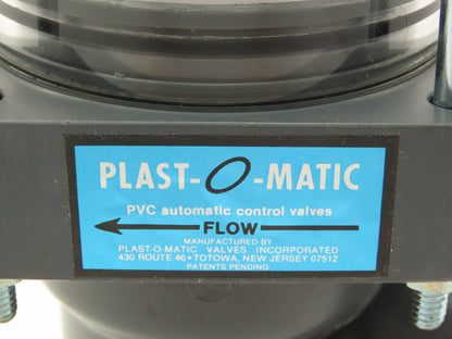 Plast-o-matic DA-200V-PV 2" Shutoff Valve PVC Double Action Pneumatic 2" NPT