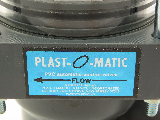Plast-o-matic DA-200V-PV 2" Shutoff Valve PVC Double Action Pneumatic 2" NPT