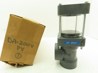 Plast-o-matic DA-200V-PV 2" Shutoff Valve PVC Double Action Pneumatic 2" NPT