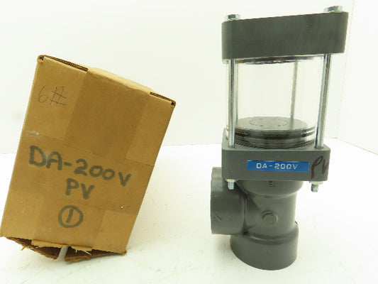 Plast-o-matic DA-200V-PV 2" Shutoff Valve PVC Double Action Pneumatic 2" NPT