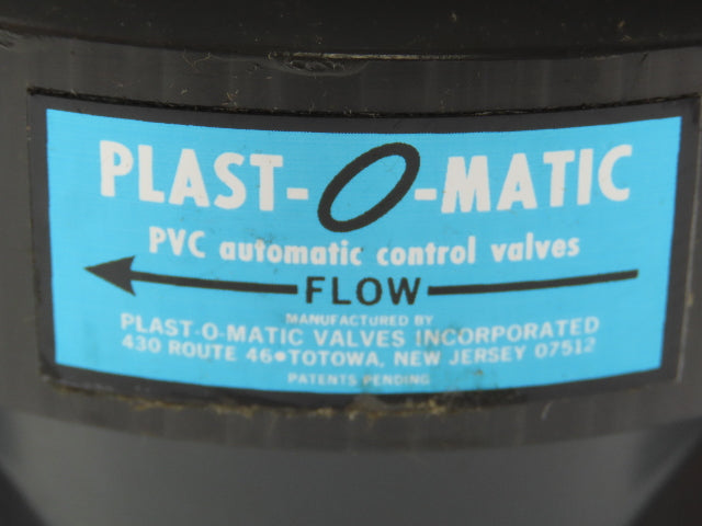 Plast-o-matic EA200V 2" Shutoff Valve Double Action Pneumatic 2" NPT Sch 80 PVC