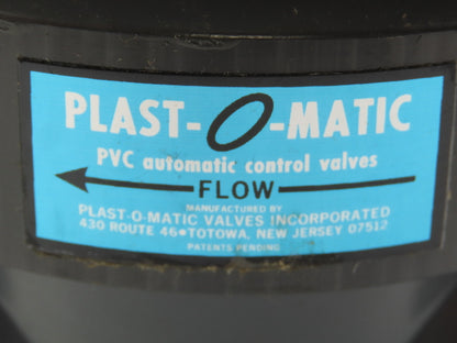 Plast-o-matic EA200V 2" Shutoff Valve Double Action Pneumatic 2" NPT Sch 80 PVC